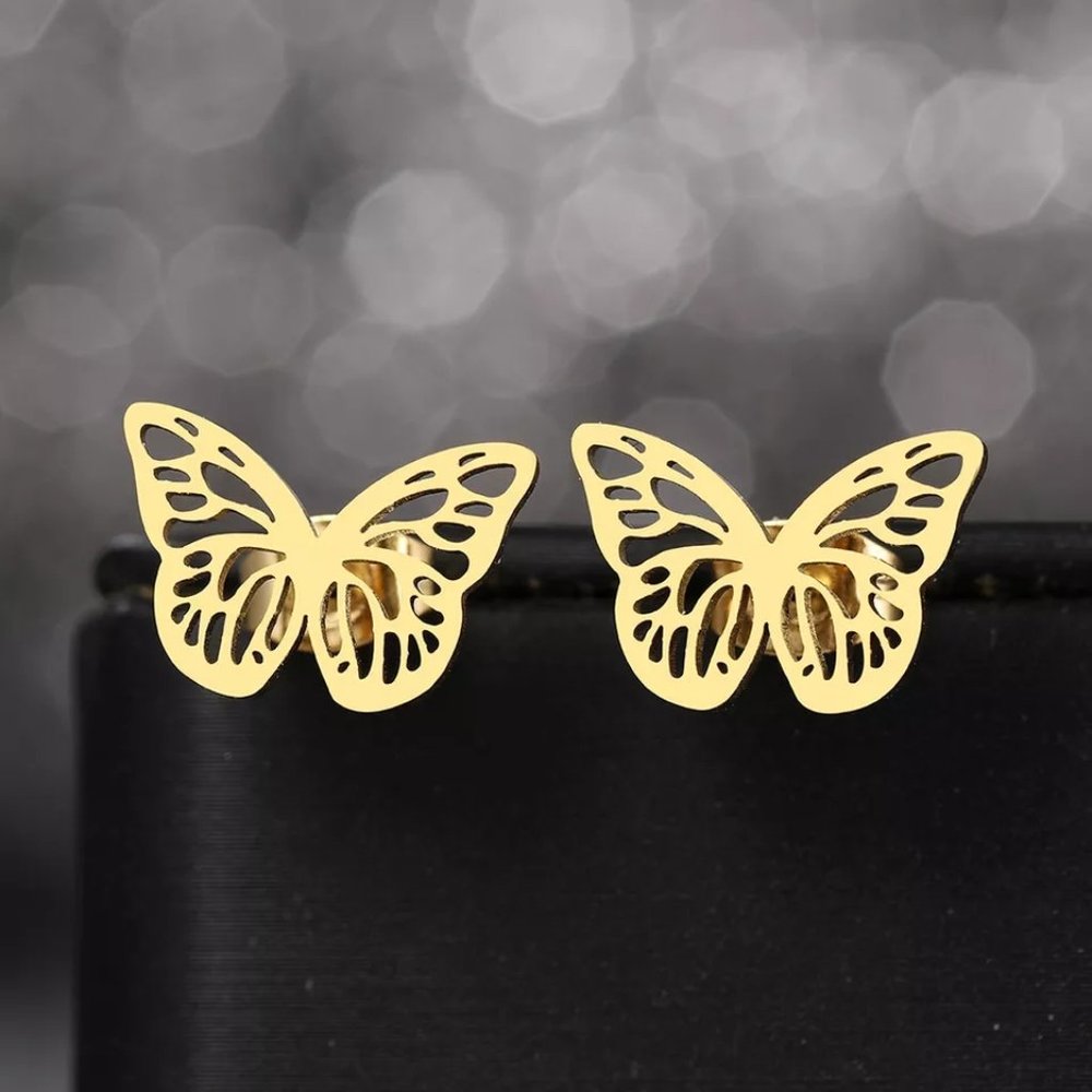 Butterfly stud earrings